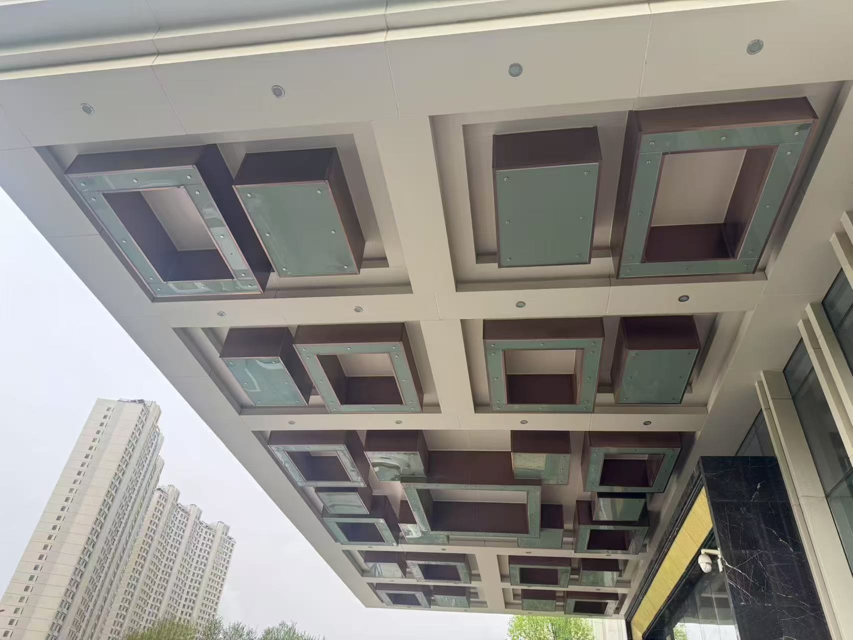西宁富力万达文华酒店雨棚入口实景